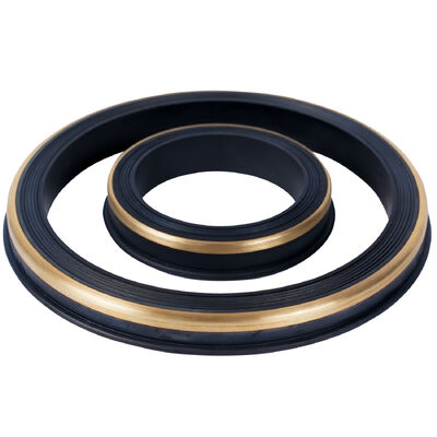 Уплотнение с ударным соединением NBR 80 по Шору A с латунным опорным кольцом, размеры 2
